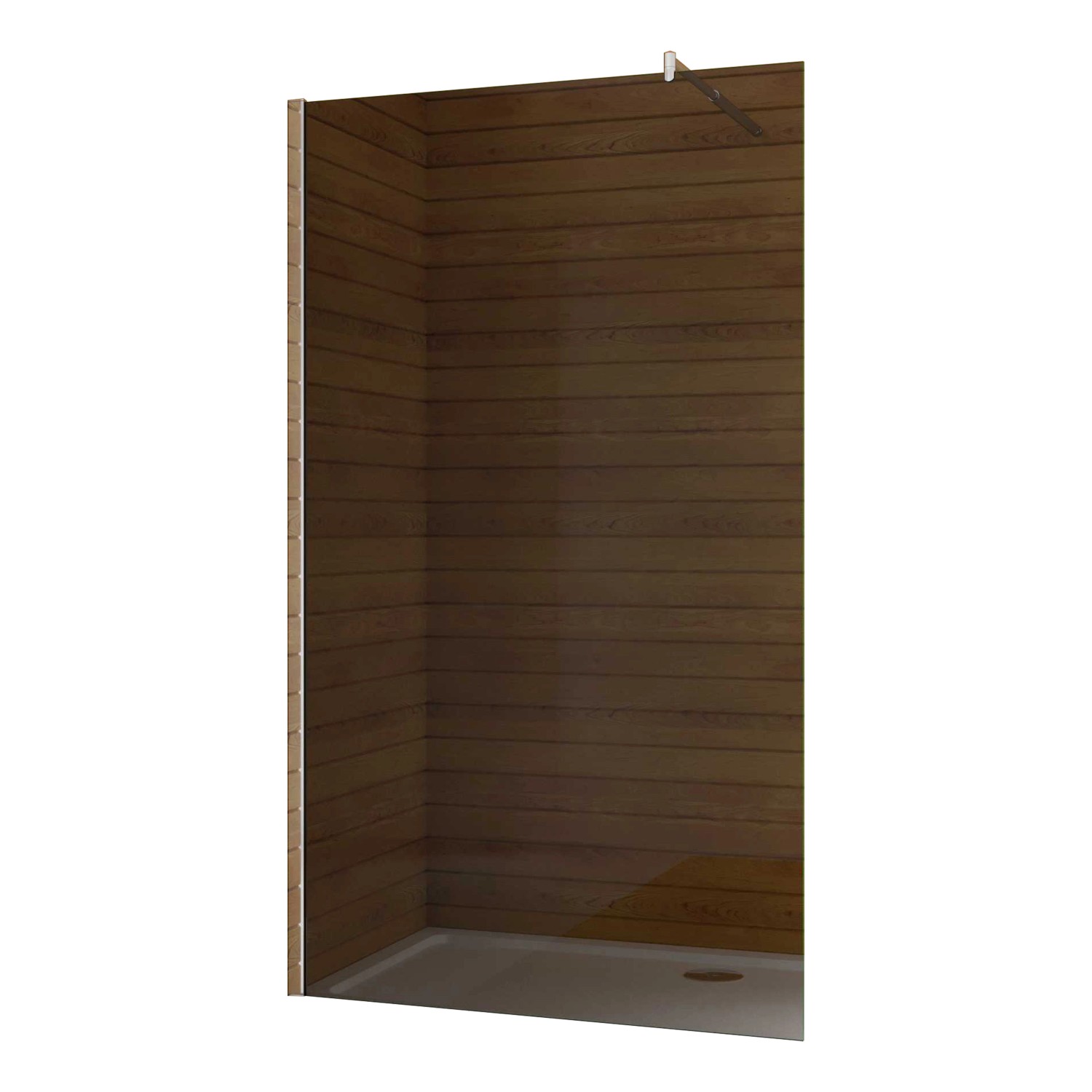 Duschparadies 110x200cm Duschwand mit Glasschutzfolie 8mm NANO-ESG Walk In günstig online kaufen