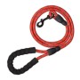 Relaxdays Hundeleine Nylon Rot Gepolstert Reflektierend 150 cm