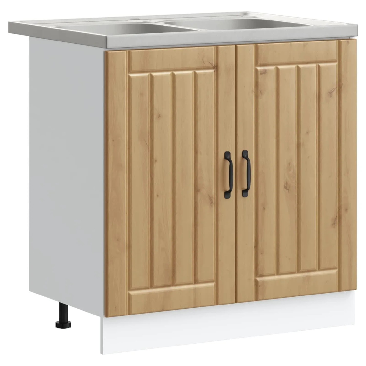 vidaXL Waschbecken-Unterschrank mit Speicher Lucca 2 Stk Artisan-Eiche 3315020
