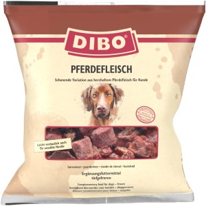 Dibo Hunde-Barf Pferdefleisch 1kg: Frostfutter für Hunde mit Pferdefleisch.