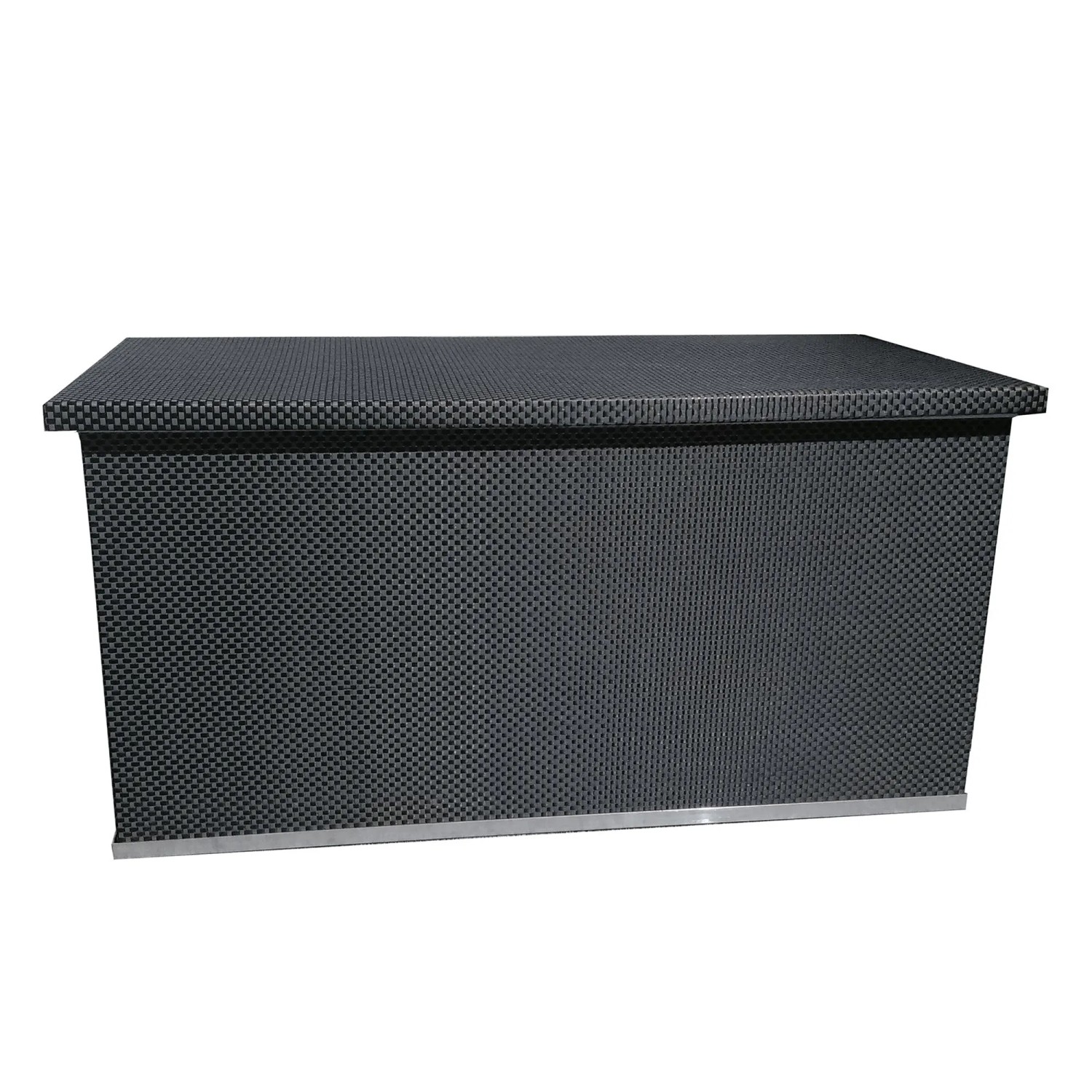 Wilk Aufbewahrungsbox in Rattanoptik 64 cm x 120 cm x 67 cm Anthrazit