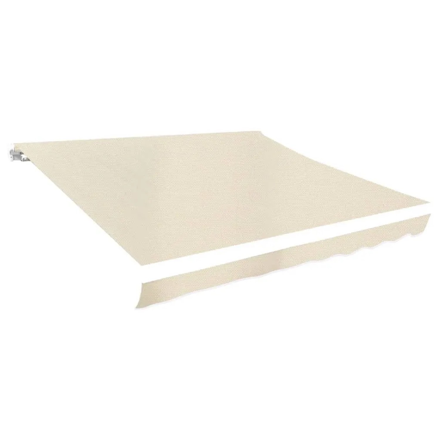 DELUKE Markisenbespannung Markisenstoff Wasserabweisend Reißfest Creme Für 300x250cm Rahmen Markise Mit Volant Markisen Ersatzstoff