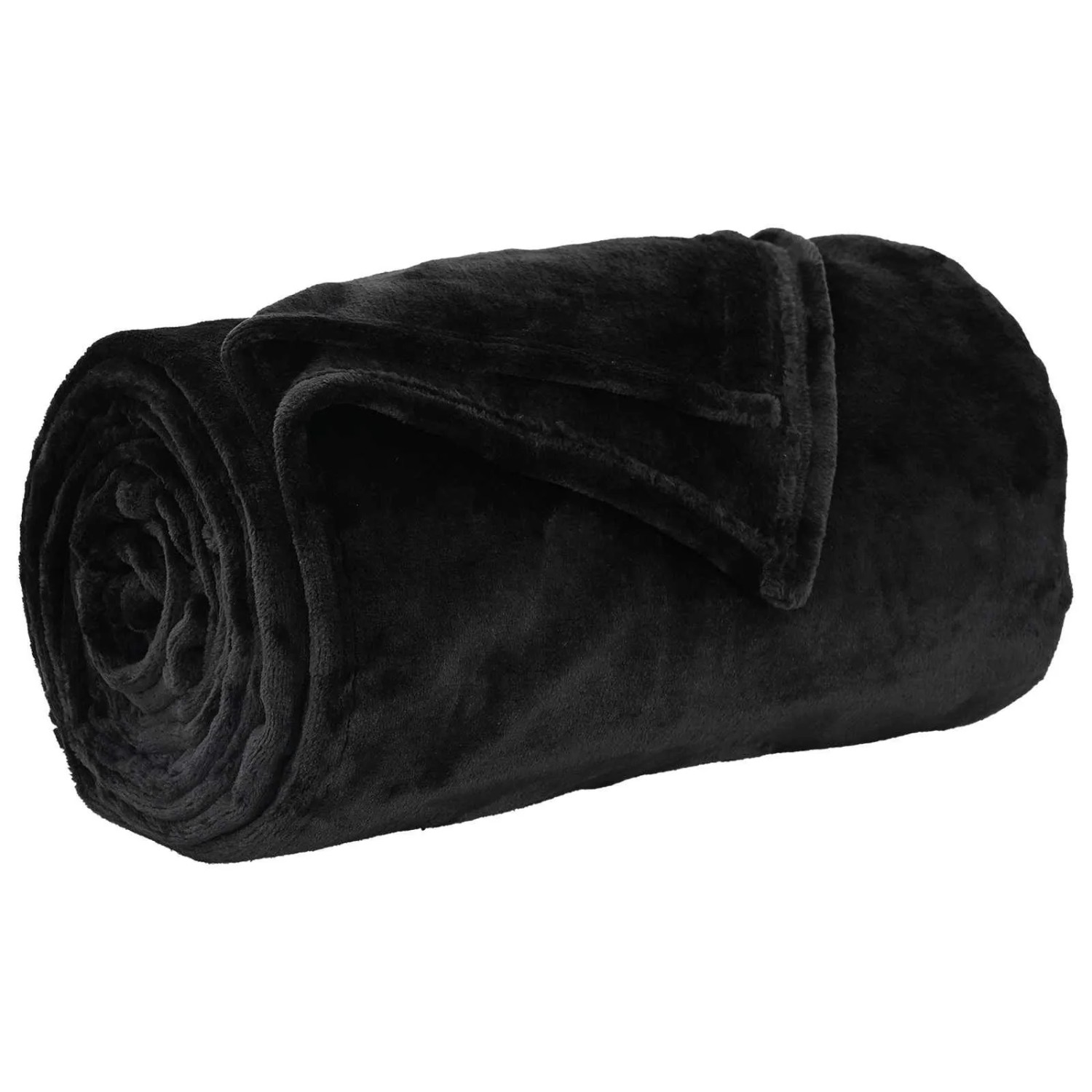vidaXL Überwurfdecke Schwarz 150 x 200 cm Fleece 42016778