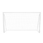 Weißes Fußballtor 3.6m x 1.8m mit Netz und Torwand für Training und Spiel.