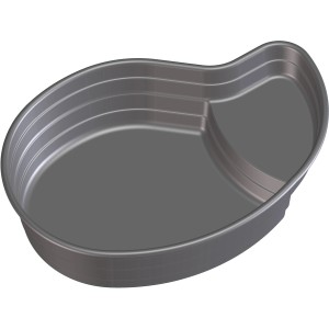 Eheim Teichbecken Lake 800 l, anthrazitfarben, mit verschiedenen Teichzonen.