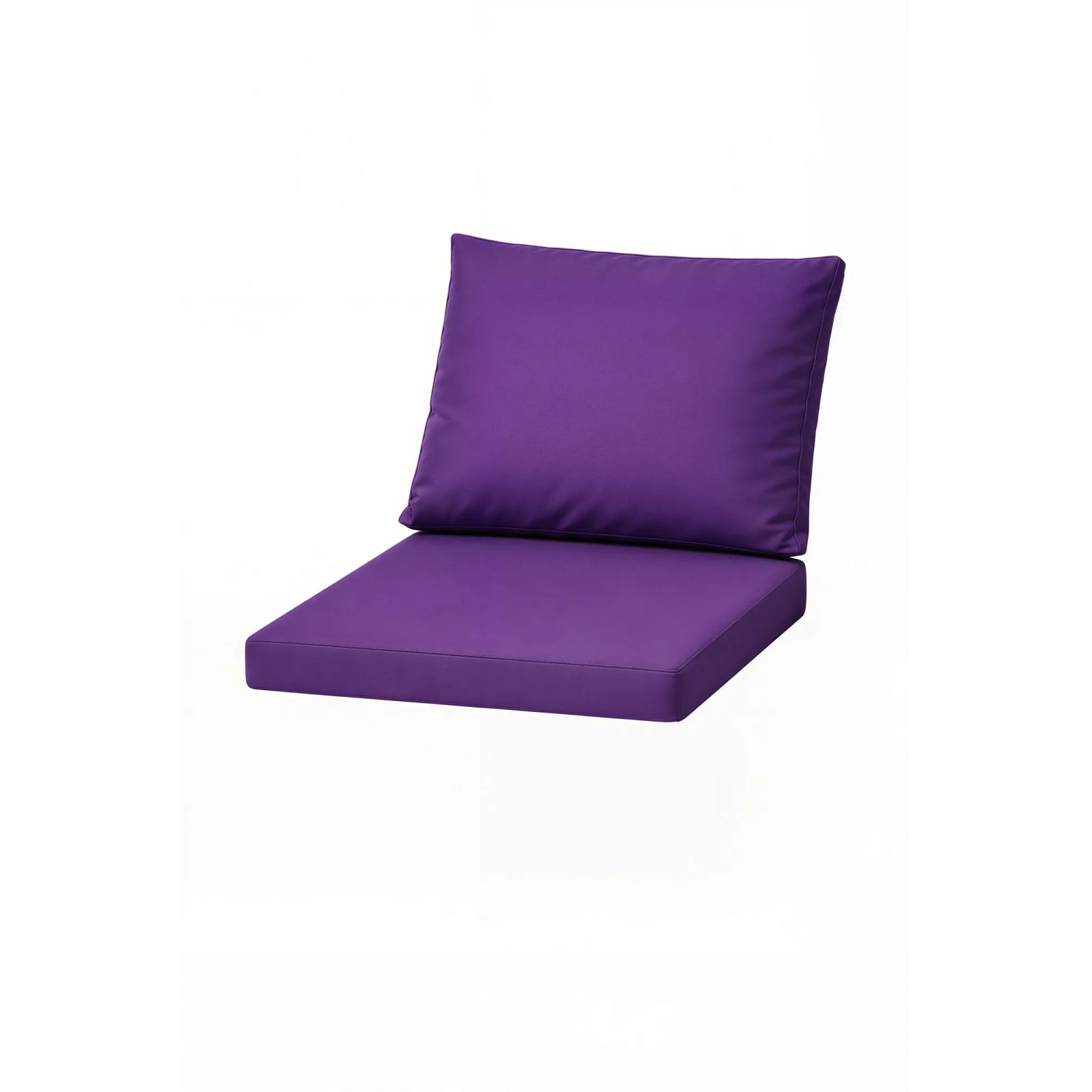 Setgarden Mix 2er Set Sitzkissen Für Polyrattan Sessel 50x52x7 Sitz + 50x56 cm Rückenlehne 1tlg Violett