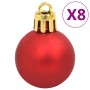 Rote Weihnachtskugel aus dem 112-tlg. Set, mit goldener Aufhängung. Weihnachtsbaumkugel.