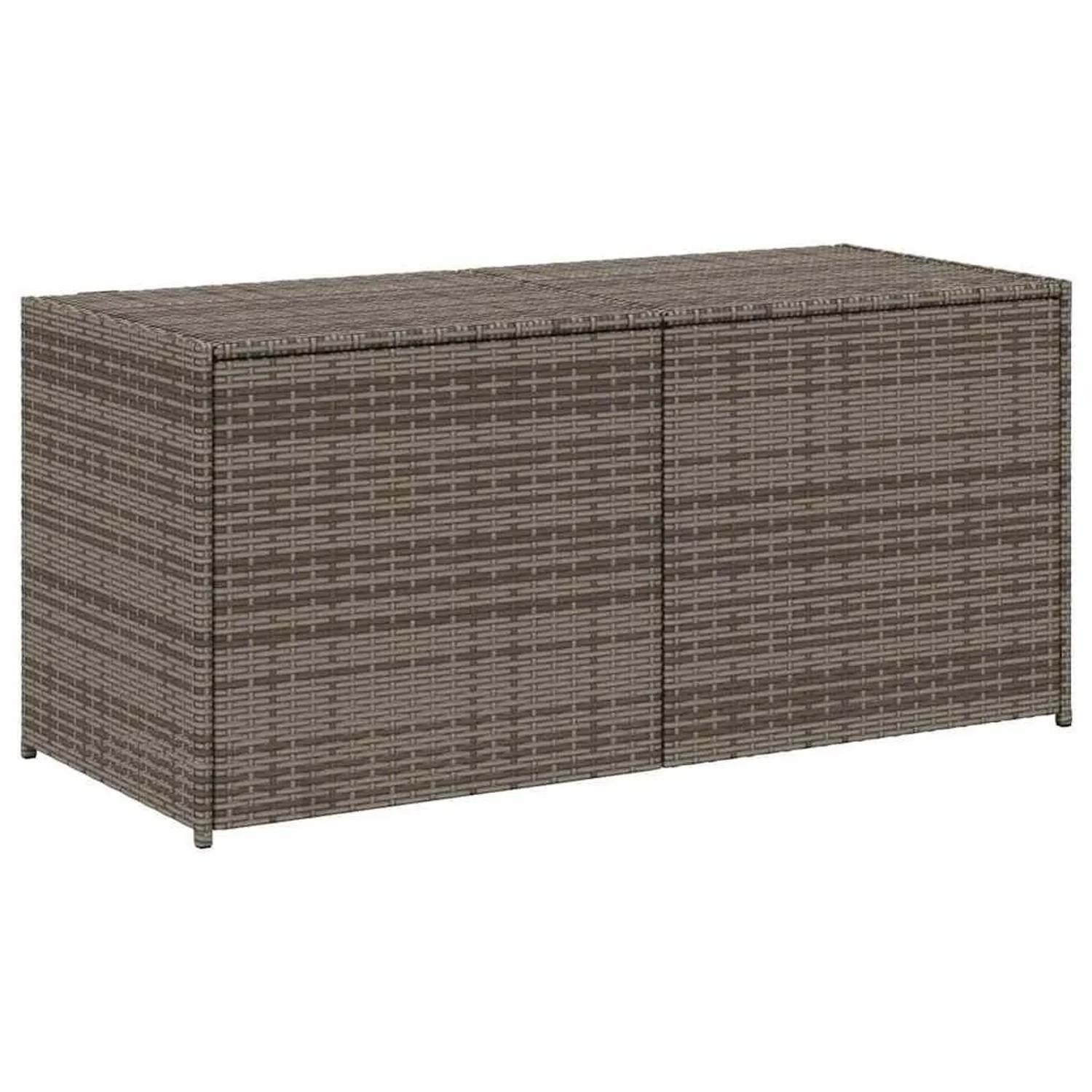 Furnicato Gartentruhe Grau 283l Poly Rattan