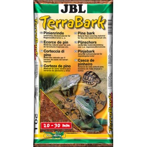 JBL TerraBark Bodensubstrat, 20 l, für Terrarien. Pinienrinde für Wald- und Regenwaldterrarien.