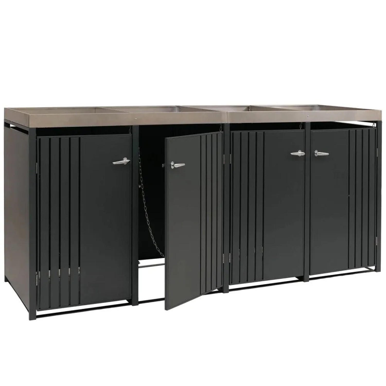 MCW Mülltonnenverkleidung O67 Anthrazit 125x260x84cm