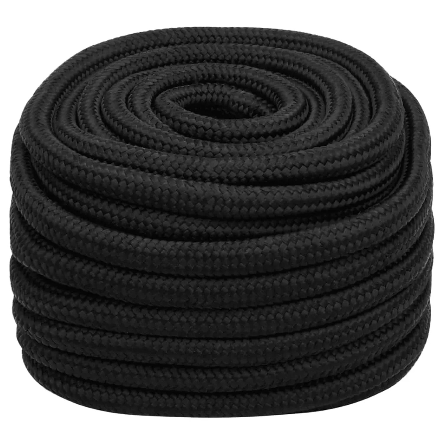vidaXL Bootsseil Schwarz 20 mm 100 m Polypropylen 152528