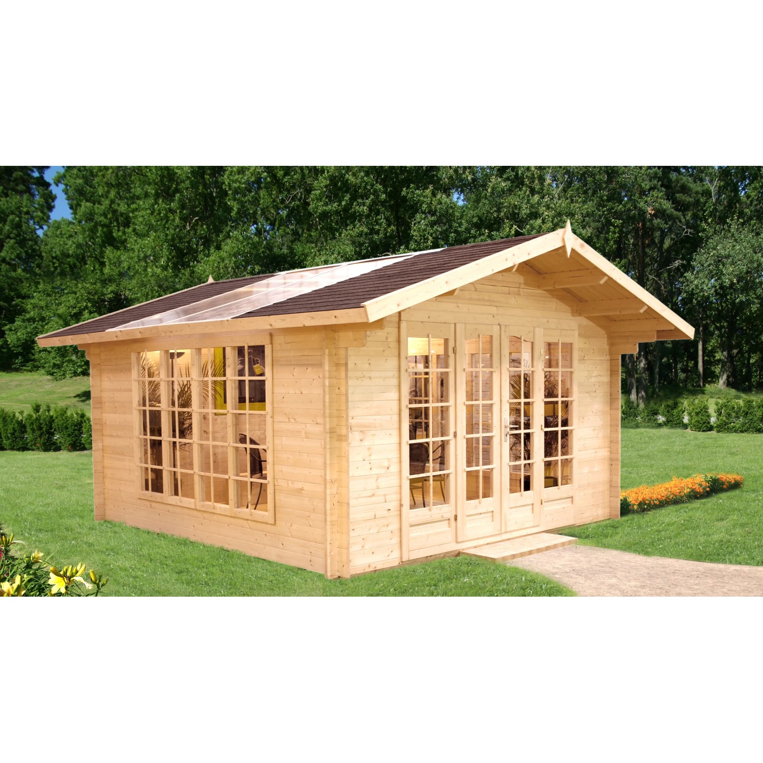 Palmako Holz-Gartenhaus Irene 380 cm x 380 cm