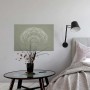 Modernes Leinwandbild „Pusteblume“ in Betonoptik, grau-grün, für Wohn- und Schlafräume.