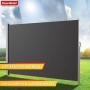 Anthrazitfarbene Floordirekt Seitenmarkise, ausziehbarer Alu Sichtschutz für Garten & Terrasse, wetterfest.