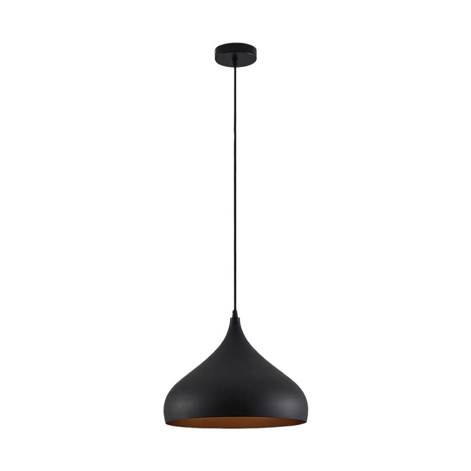 Lindby Pendelleuchte Ritana 9624336 Modern in Schwarz aus Aluminium 1-flamm günstig online kaufen