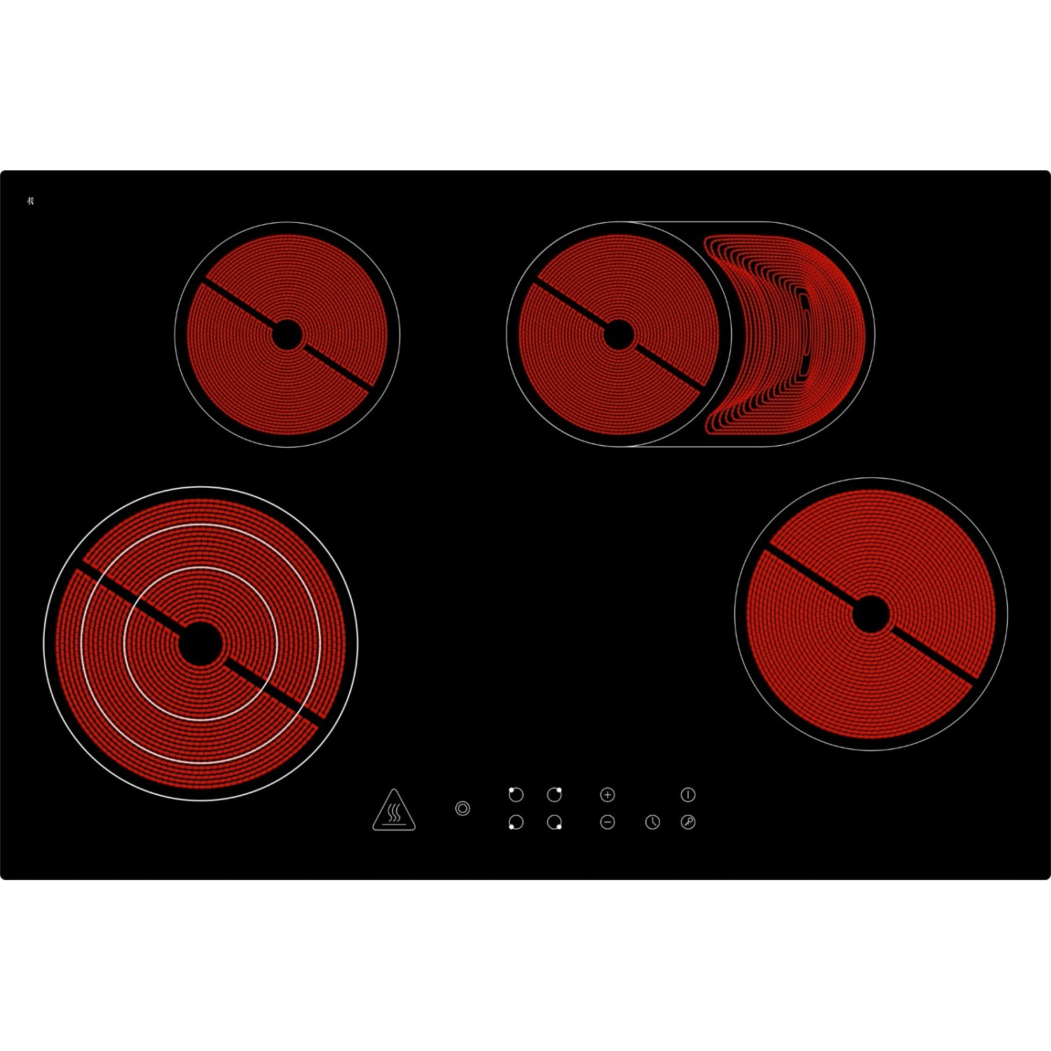 Respekta Glaskeramikkochfeld mit vier Kochzonen für die Premium Küchenzeile.