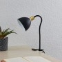 Schwarze Lindby Klemmleuchte Genora aus Metall, 1-flammig, für Wohnzimmer.