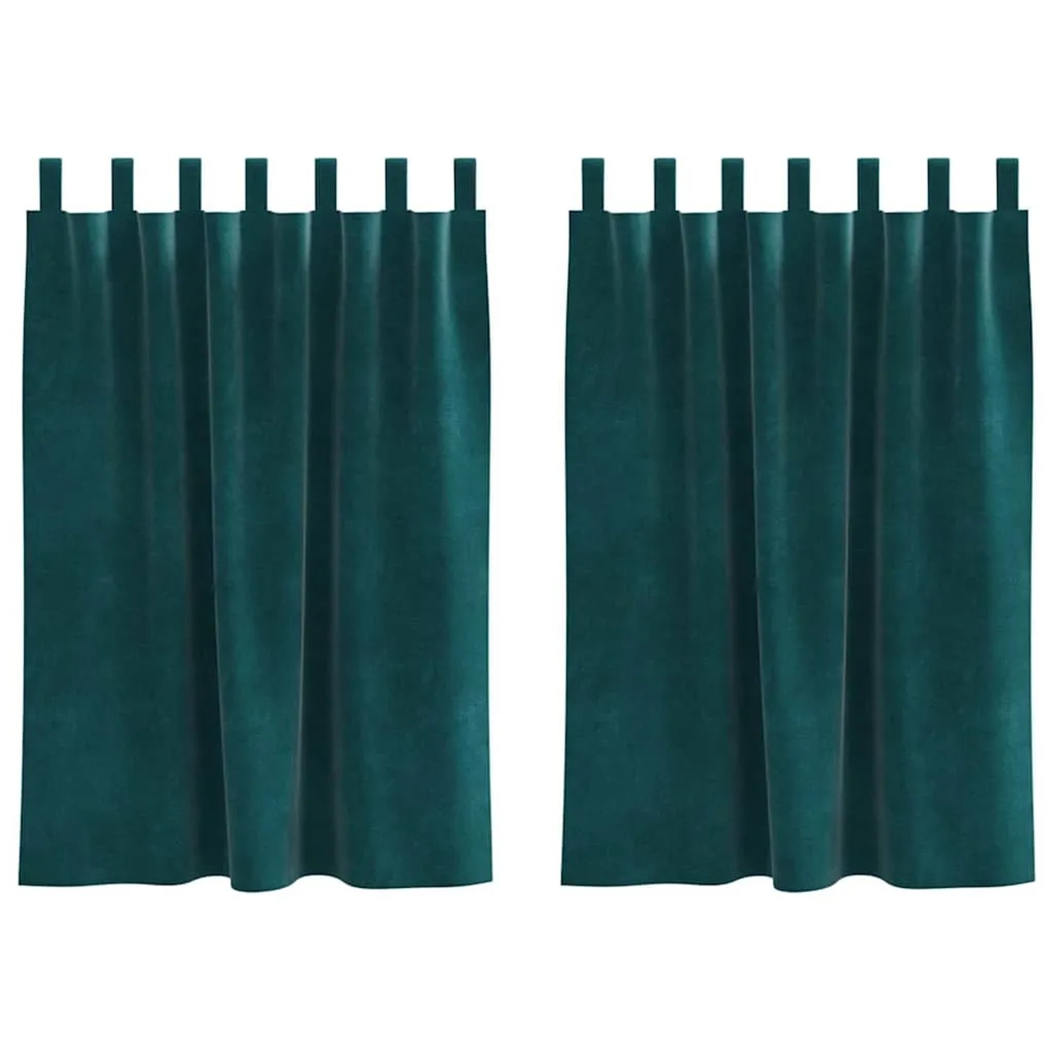 vidaXL Vorhänge 2 Stk Dunkelgrün 140 x 140 cm Samt 4107218 günstig online kaufen