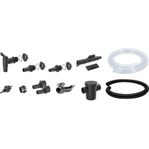 Waterform Anschlussset für Regentonnen, 13-teilig, mit Hahn, Schlauch, Filter und diversen Verbindungsstücken.