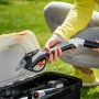 Yard Force Vita Tool Box mit Grasschere und Gartengeräten im Werkzeugkoffer.