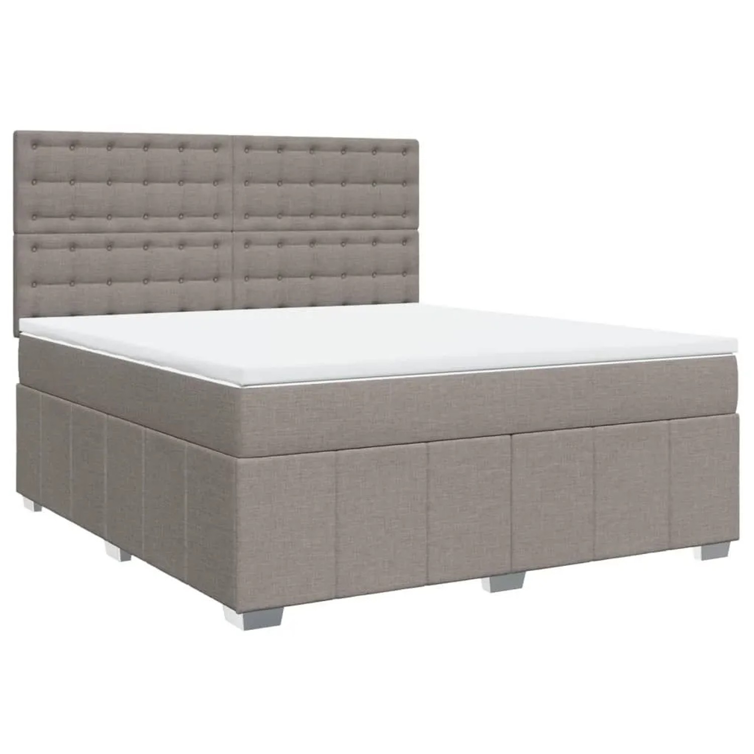 vidaXL Boxspringbett mit Matratze Taupe 180x200 cm Stoff 3294065 günstig online kaufen