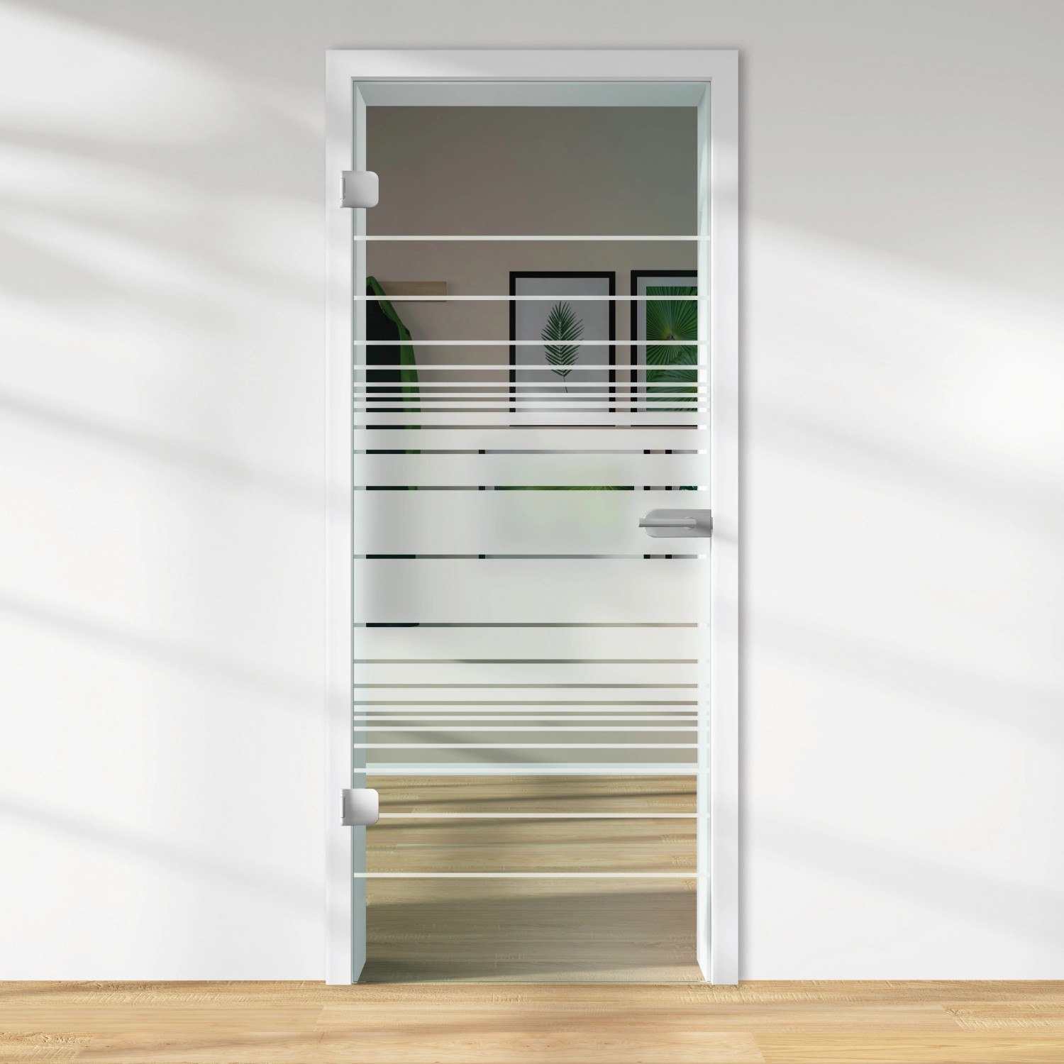 Glasdrehtür ESG Floatglas Dekor Siebdruck 36/83 DIN Links 2097 x 834 x 8 mm günstig online kaufen