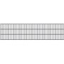 Anthrazitfarbene Doppelstabmatte 8/6/8 mm, 250x63 cm, für Gartenzäune.