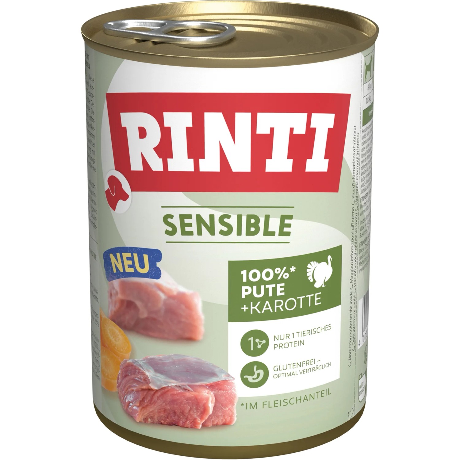 Rinti Hunde-Nassfutter Pute und Karotte 400 g