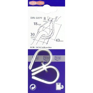 Conacord Seilkausche, V4A-Stahl, 43 mm, für Seilbefestigung.