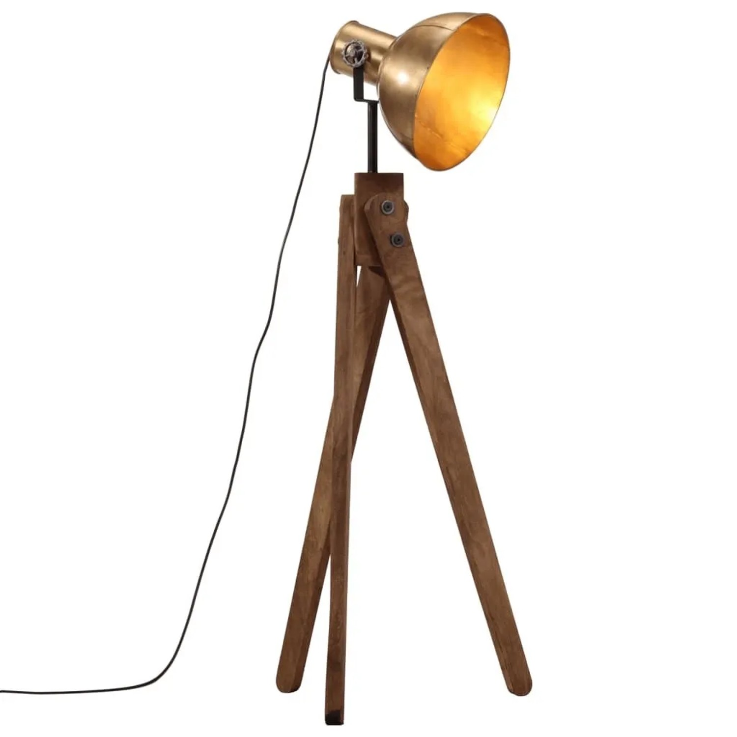vidaXL Stehleuchte 25 W Antik Messing 45x45x120 cm E27 371915