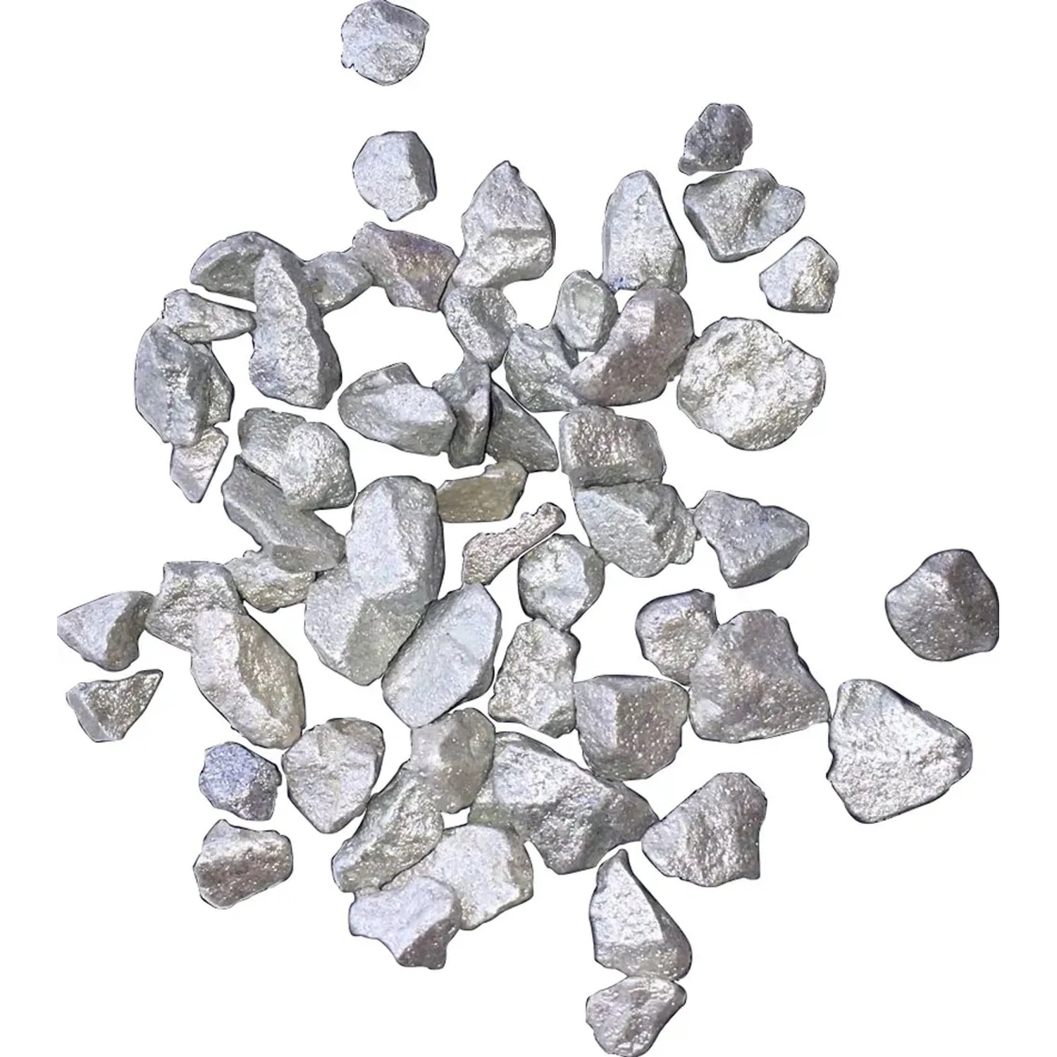 Silbernes Colomi Orchideengranulat, ein mineralisches Substrat für optimales Wurzelwachstum.