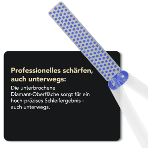 DMT Diafold Diamant Taschenschleifstein, extragrob/grob, zusammengeklappt. Ideal für unterwegs.
