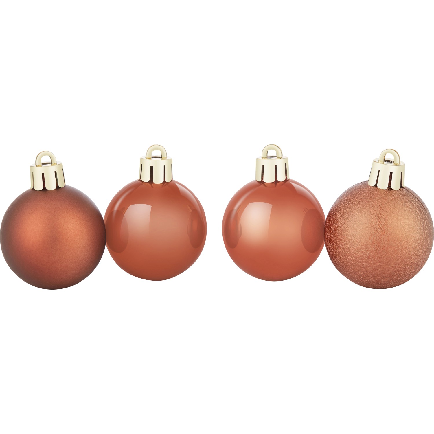 Weihnachtskugel-Set Ø 4 cm 30-teilig Cognac