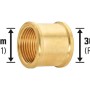Messing Gewindemuffe 30,3 mm (Rp 1) für Warmwasser-, Kaltwasser- und Heizungsinstallation.