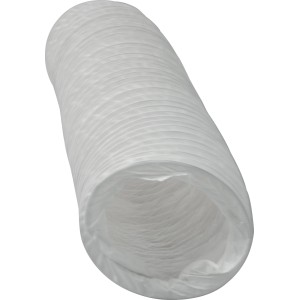Weißer Marley Flexschlauch, 1 m, aus Kunststoff für Lüftungssysteme.
