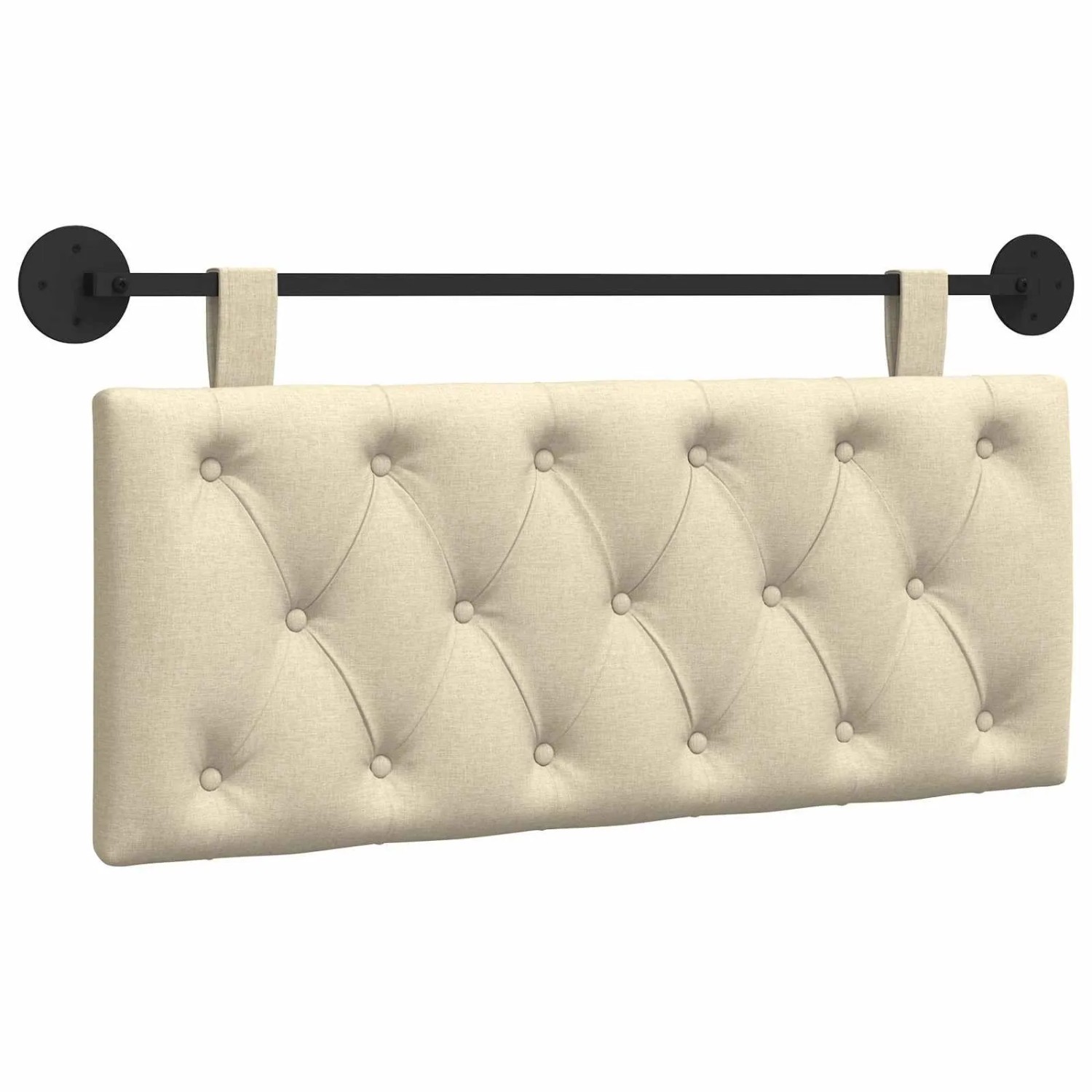 vidaXL Hängevorderseite Wandmontiert Creme 110 x 55 x 7 cm Stoff 42032075