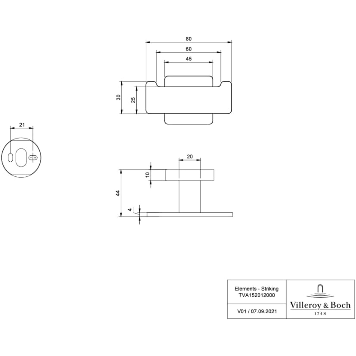 Villeroy & Boch Elements Striking Doppel-Handtuchhaken Zur Wandmontage Eckiger Badhaken Messing Badzubehör Matt Black_2