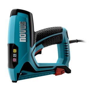 Novus Elektrotacker J-151 Premium, blau/schwarz, für Folien und Zierleisten.