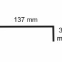 Sarei Riffelblechprofil HG11, Schema mit Maßen 137 x 30 mm, für Dach und Bastelarbeiten.