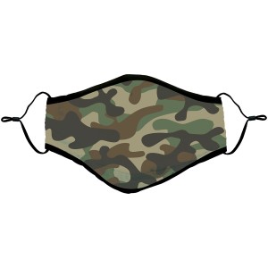 Mund-Nasen-Schutz für Kinder, 2er-Set, Baumwolle, Camouflage-Muster.