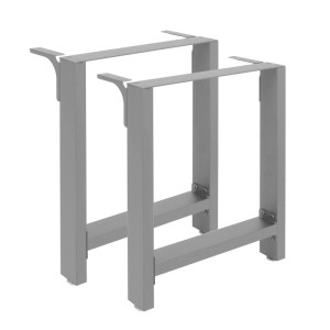 Wiltec Tischkufen 64X40Cm Grau Pulverbeschichtet Tischgestell Tischbeine Tisch