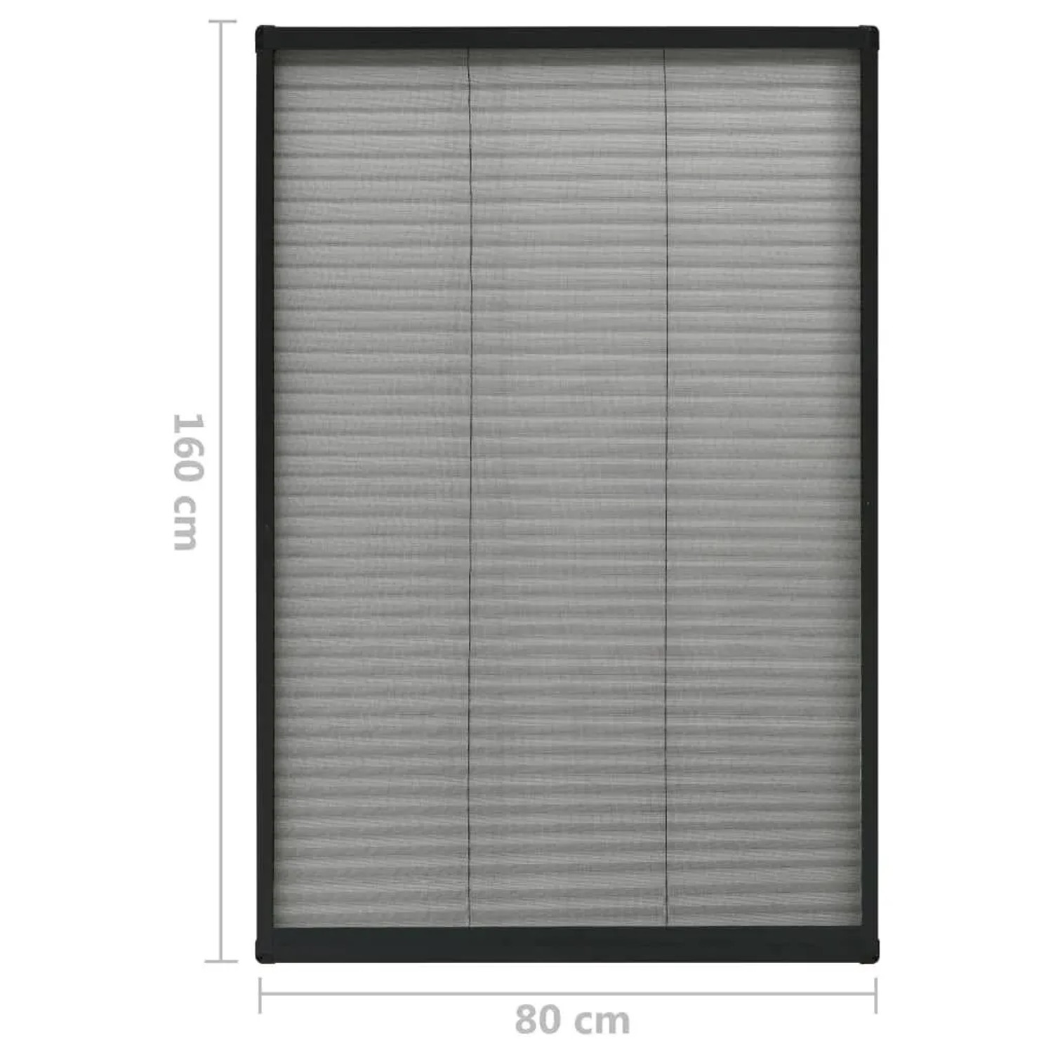 vidaXL Insektenschutz-Plissee für Fenster Aluminium Anthrazit 80x160cm 148668_7
