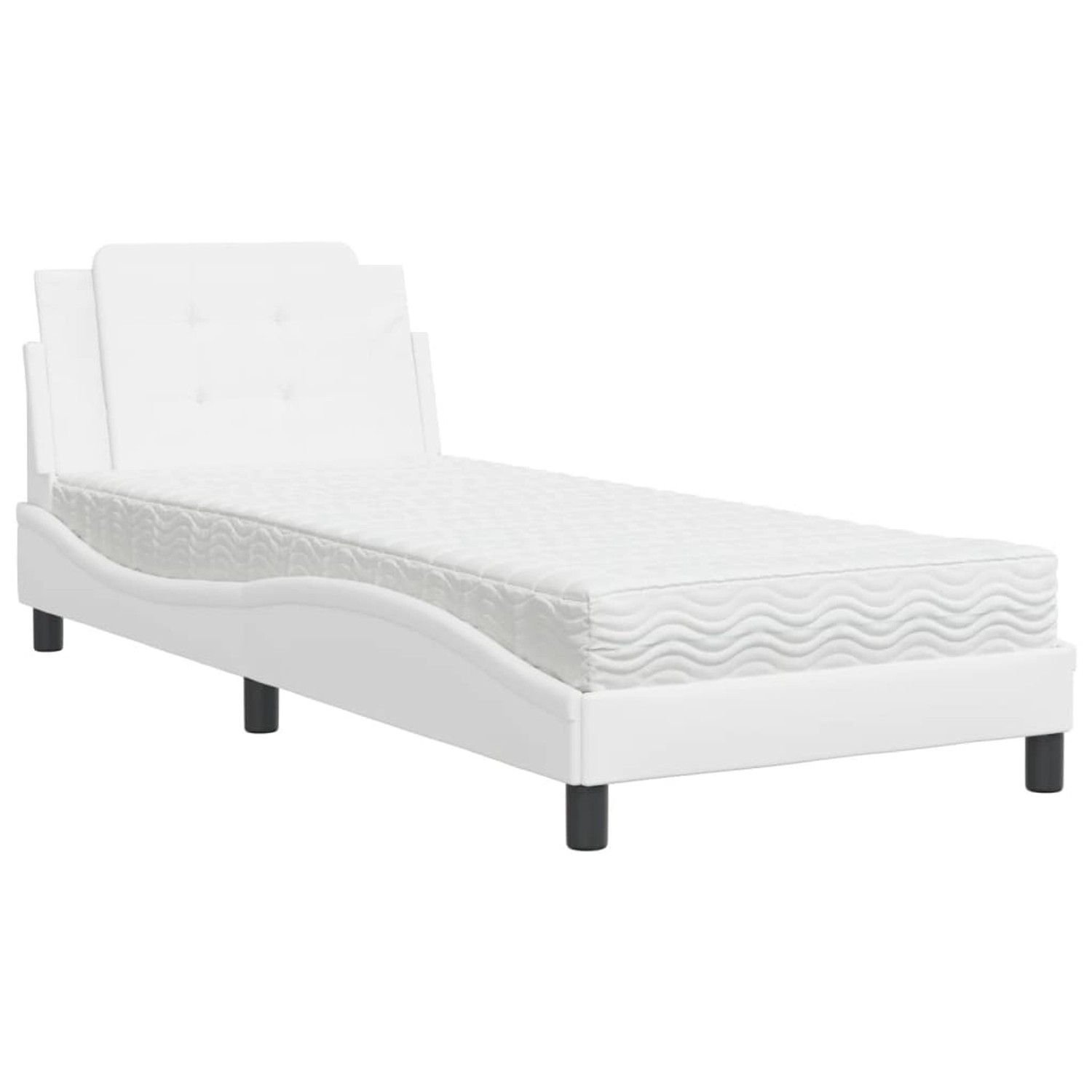 vidaXL Bettgestell ohne Matratze Zadar Weiß 80x200 cm Kunstleder 3208825 günstig online kaufen