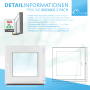 Framelux Kunststofffenster Proline, anthrazit, 800x800 mm, 2-fach Verglasung, Linksanschlag.