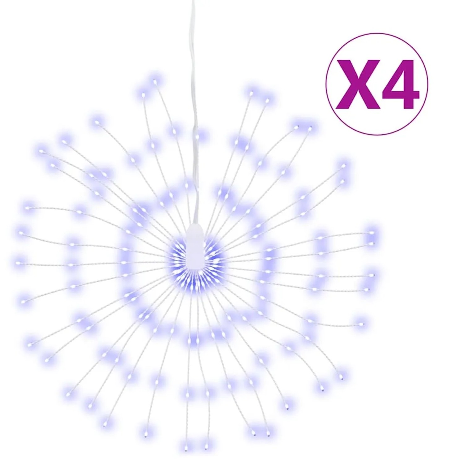vidaXL Weihnachtsbeleuchtungen Feuerwerk 4 Stk 140 LEDs Blau 17cm 356224_3