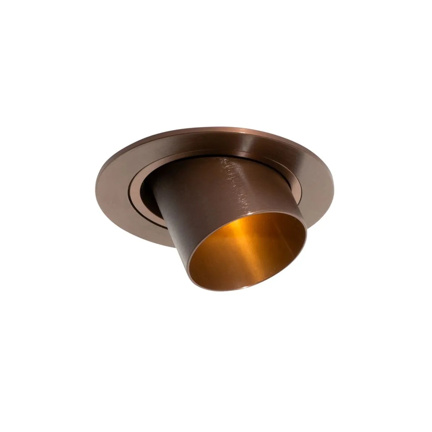 QAZQA Moderner Einbaustrahler Dunkelbronze GU10 35mm Rund Schwenkbar Installa