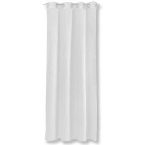 Weißer Bestlivings Dekoschal Ellen mit Ösen, 140x225 cm, für Fenstervorhänge.