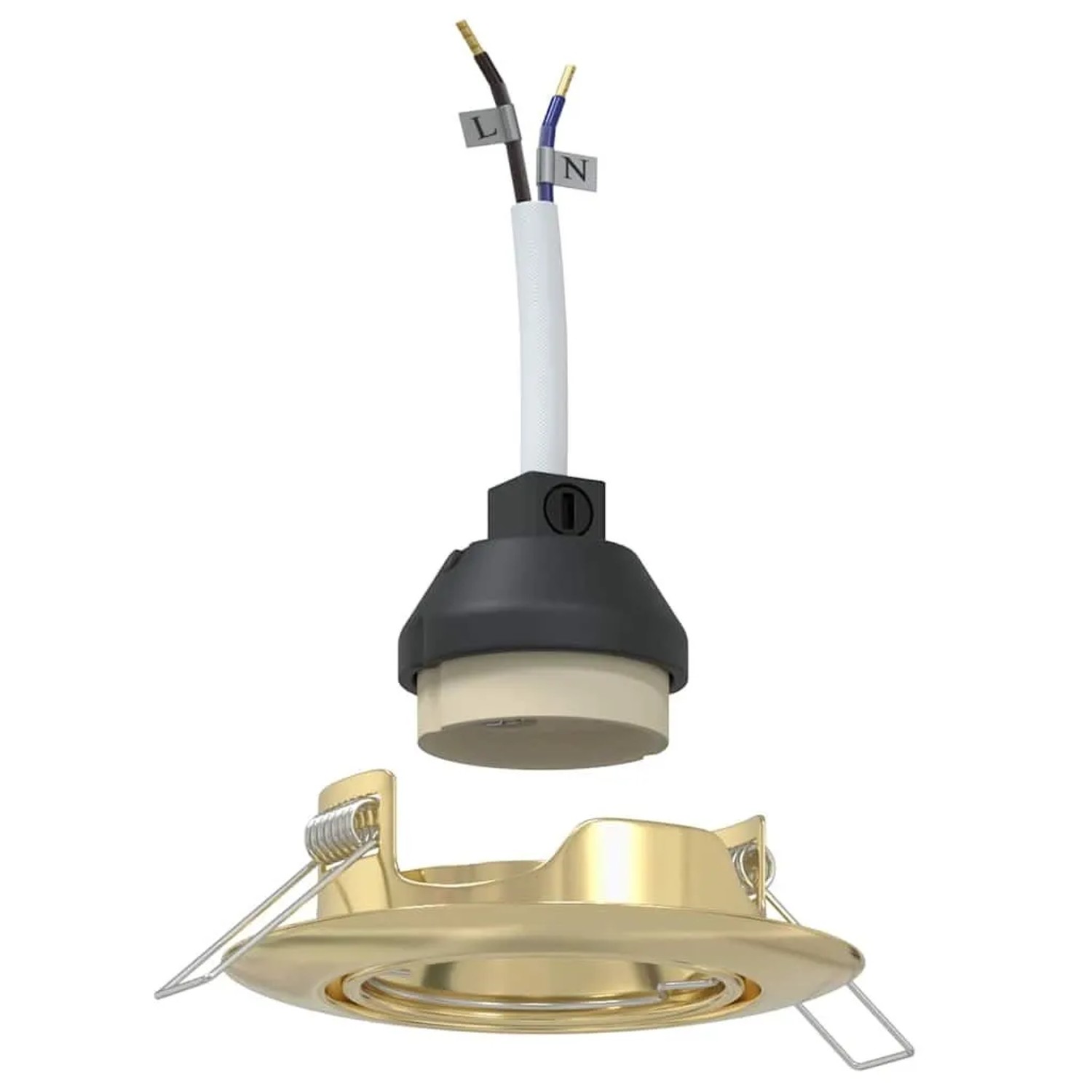vidaXL Spotlight 12 Stk Gold 9 x 9 x 2,5 cm Metall 4108165