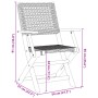 Beiger Gartenstuhl aus Polyrattan und Akazienholz, Teil der 5-tlg. Essgruppe vidaXL.
