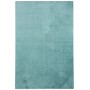 Mintgrüner Hochflor Teppich Luna, 160x240cm. Weicher Velours Teppich für Wohnräume.